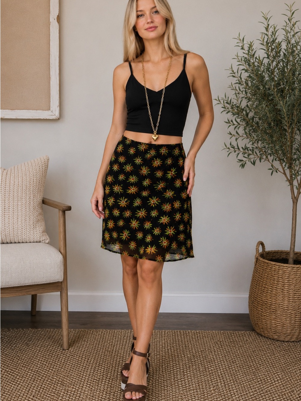 J.Crew NWT Floral Pull On Skirt Medium Cupro Lined Boho Midi